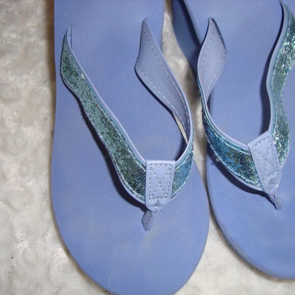 COLIN STUART Sparkle Thong Flip Flop Platform Wedge Sandals Shoes sz 5 - Picture 2 of 7